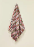 Pink and Khaki Bricks Merino Throw