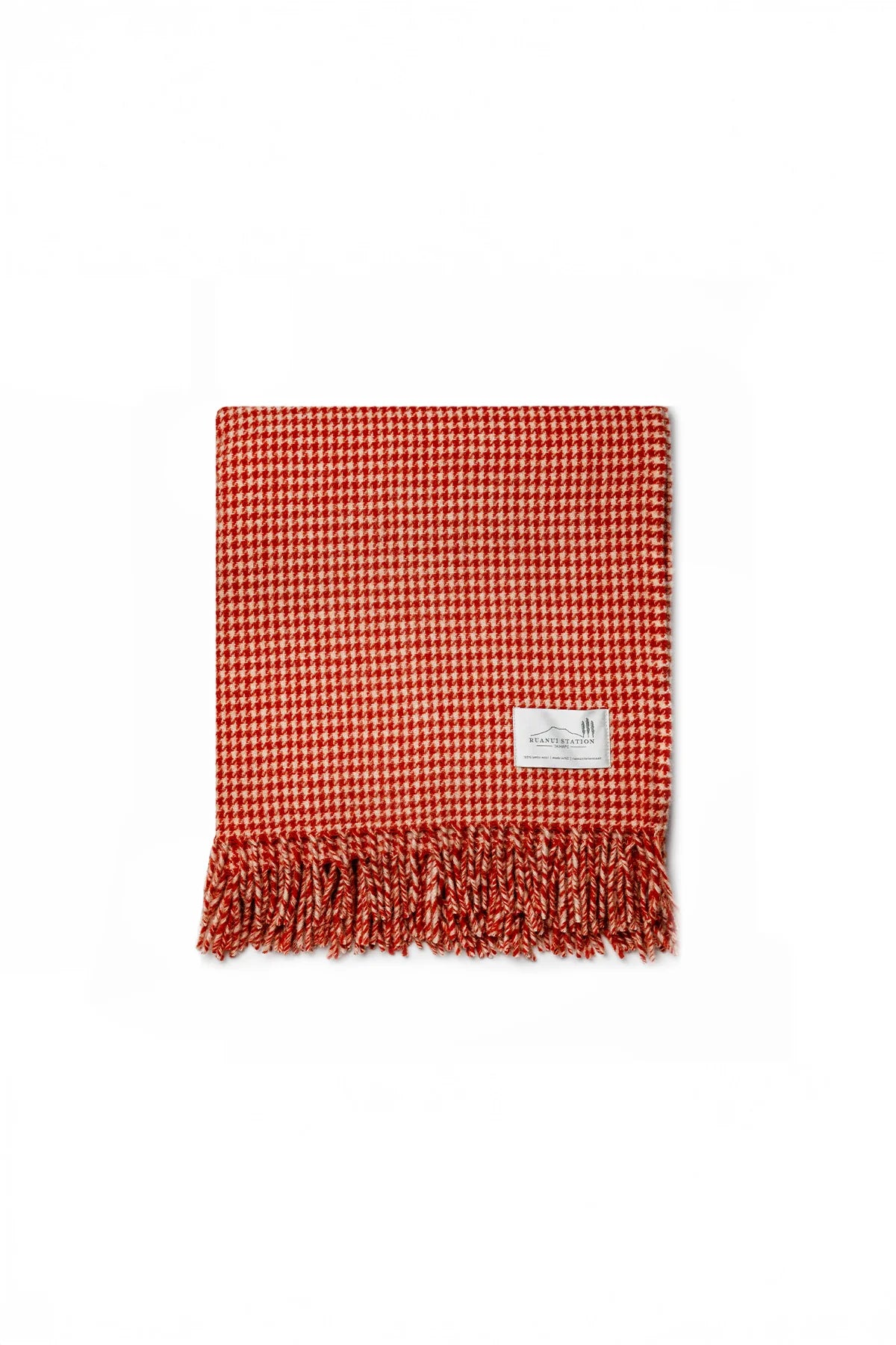Melon Houndstooth 100% NZ Wool