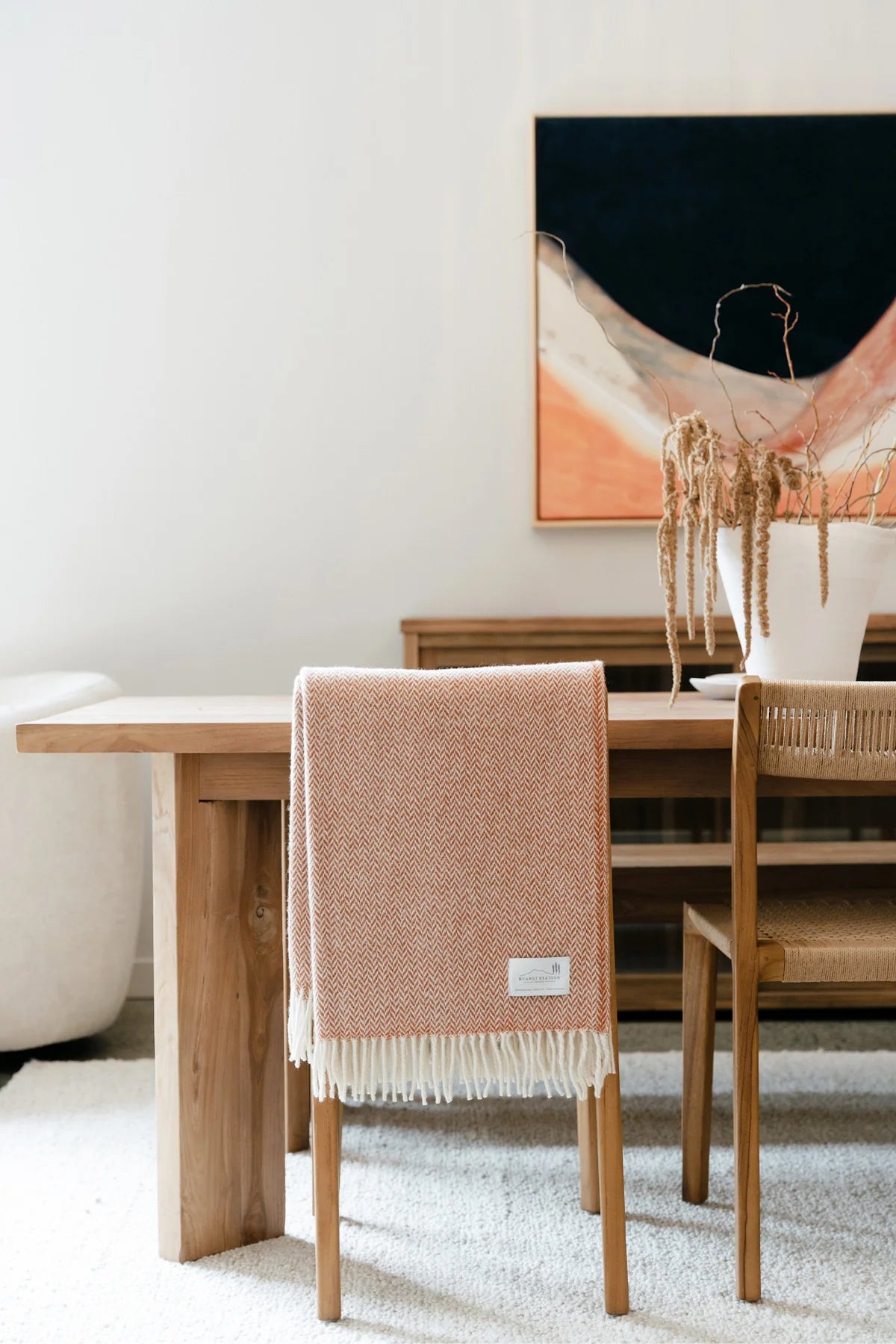 Rakaia Rust 100% Lambswool Throw