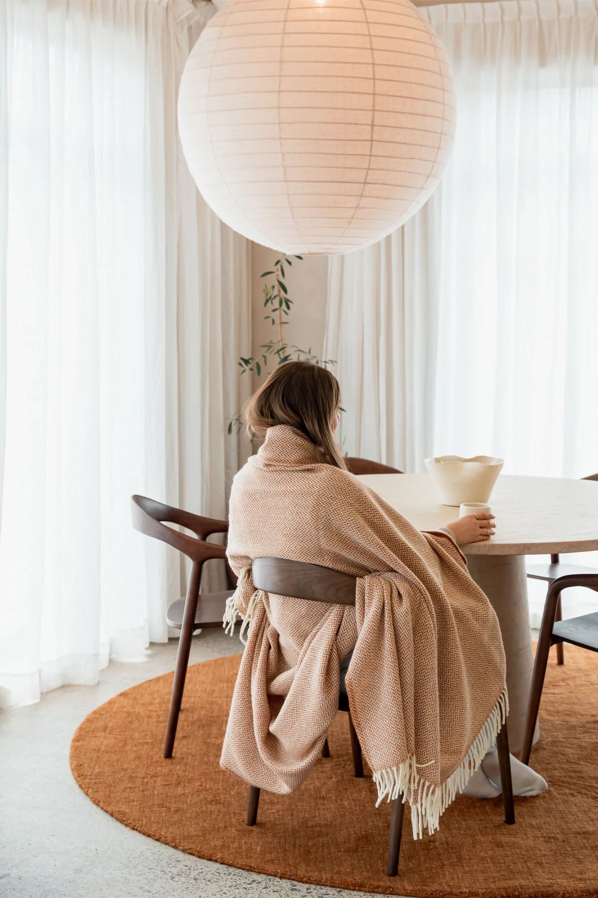 Rakaia Rust 100% Lambswool Throw