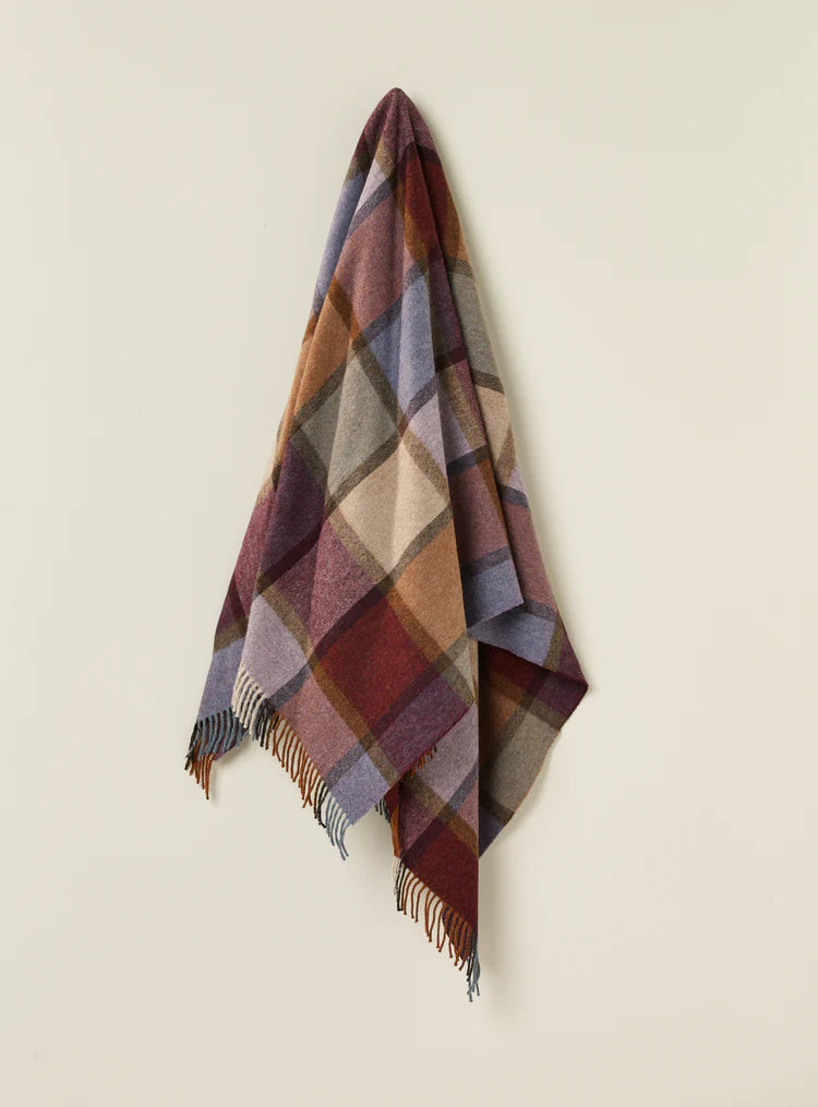 Windowpane Damson 100% Merino Throw