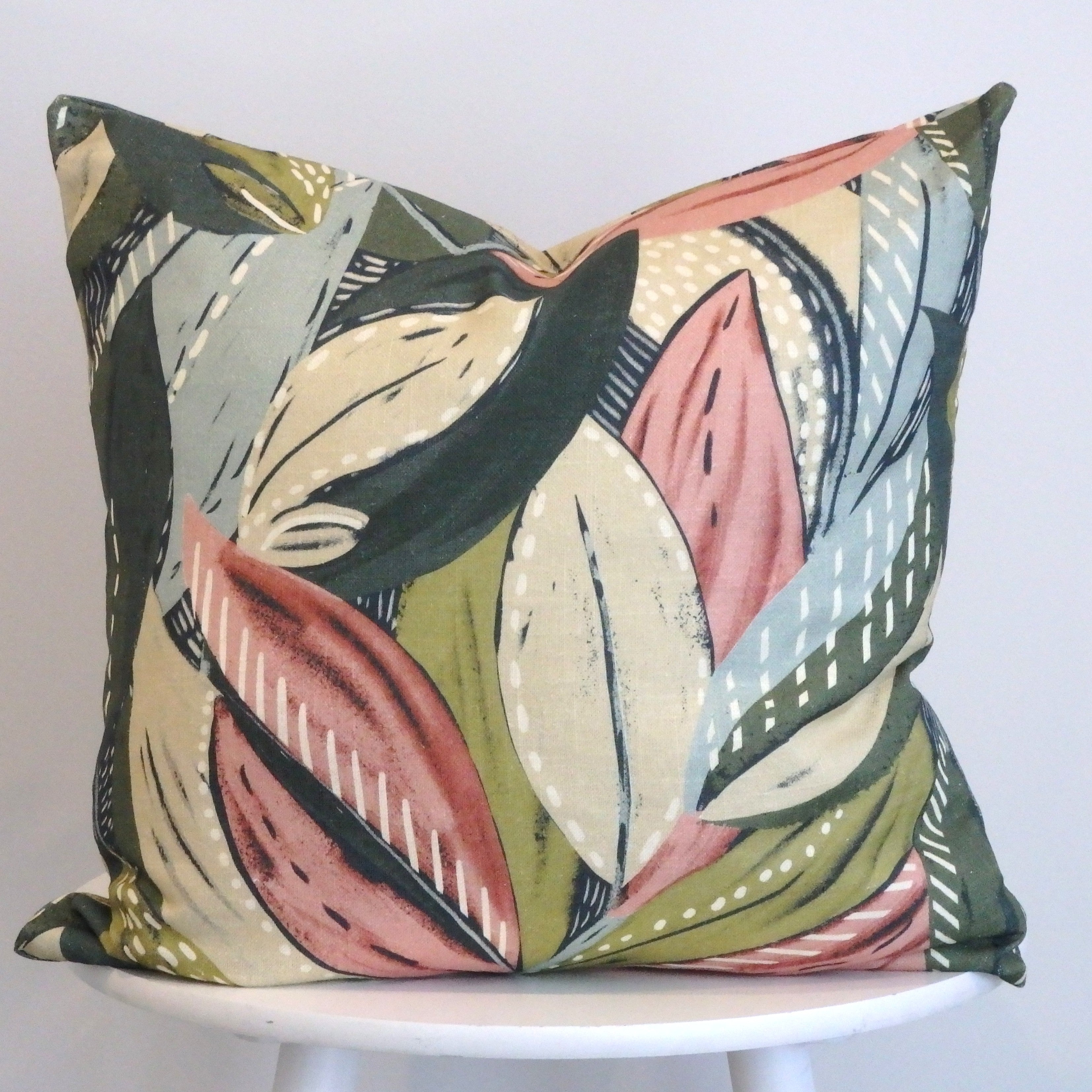 Multi coloured Leaf Cushion Cover
